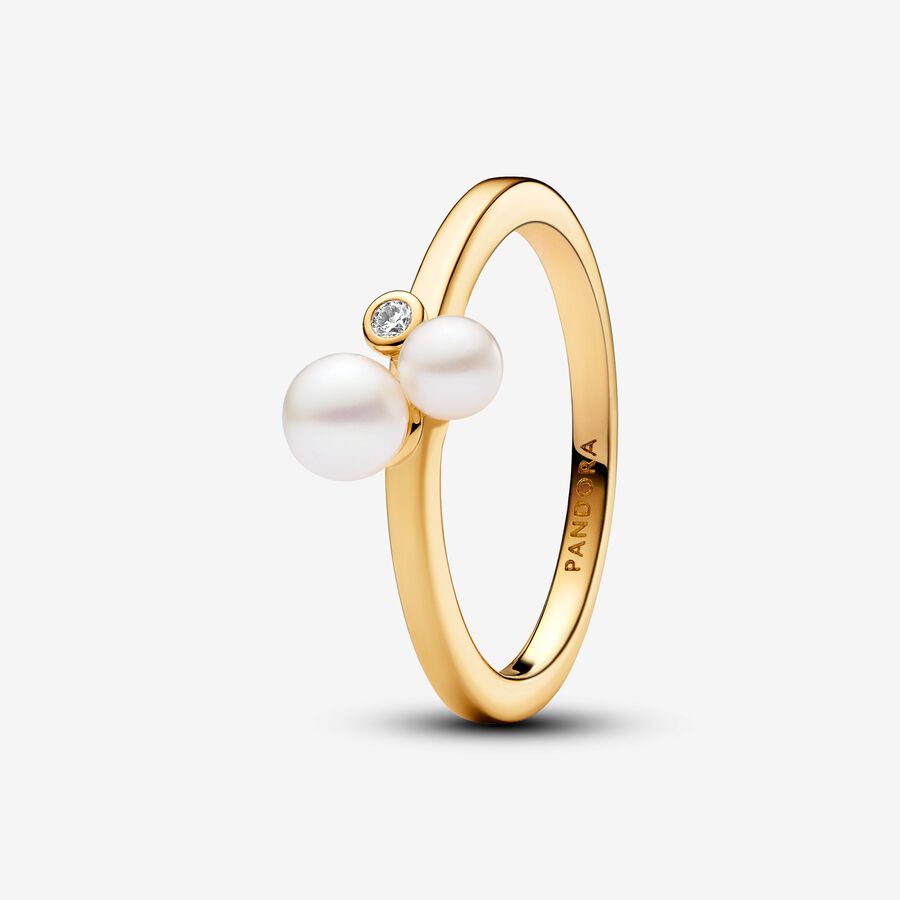 Anel Duo Treated Freshwater Cultured Pearls image number 0