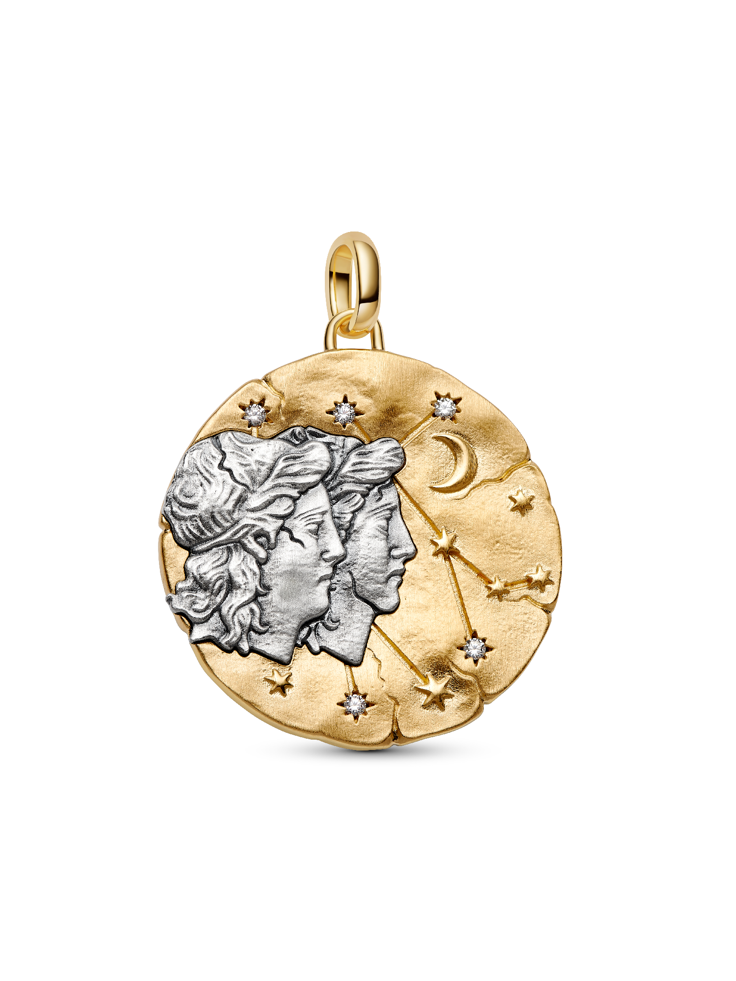 Conta Medalhão XL Zodíaco Gémeos