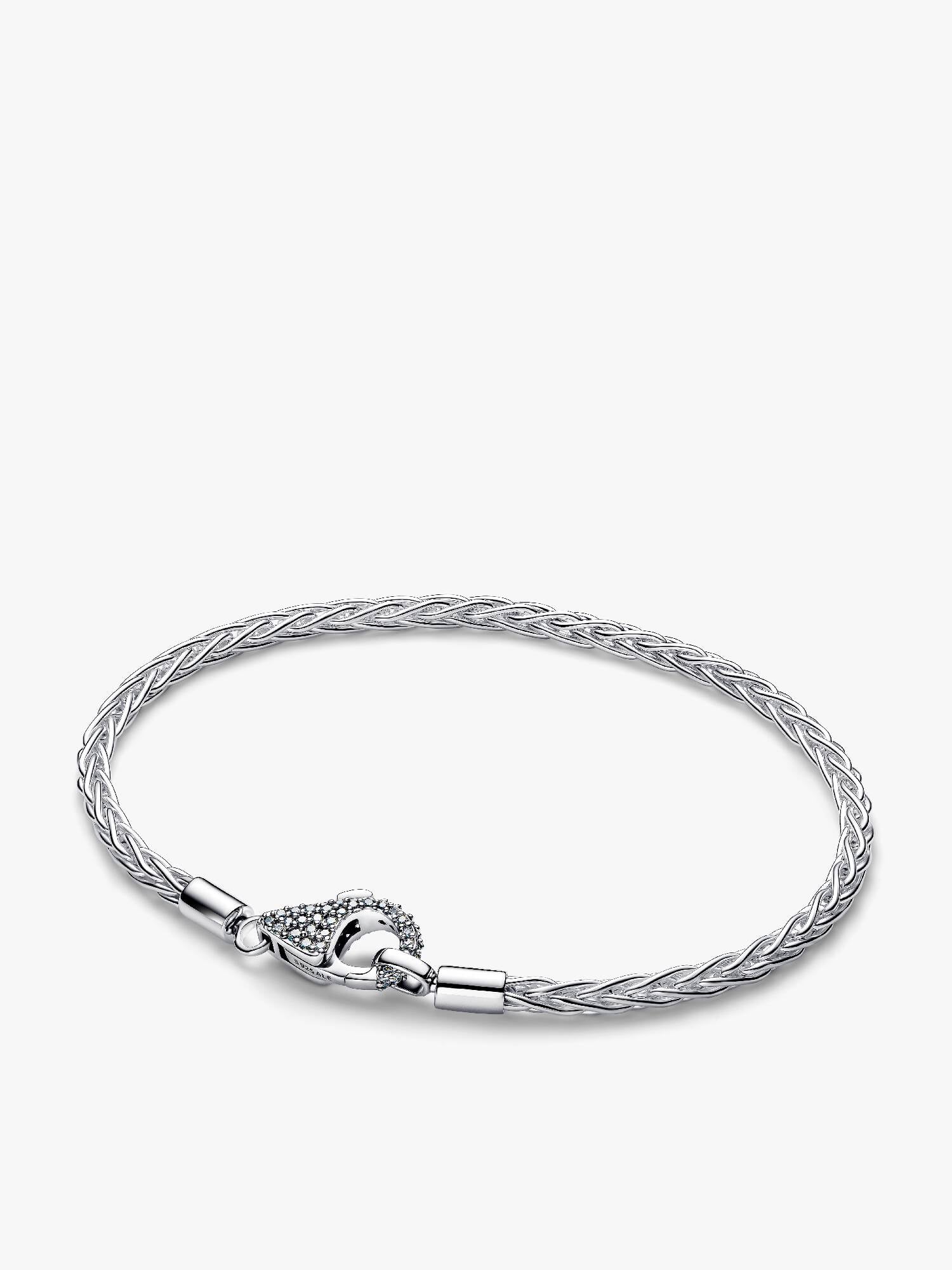 Pulseira de Corrente Espiga Fecho Pavé