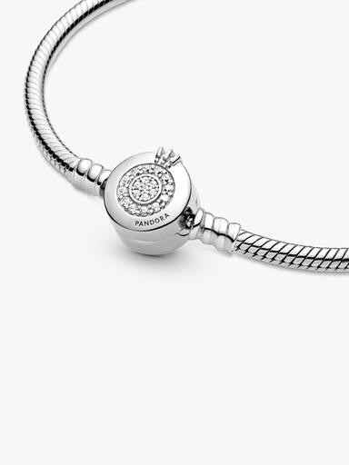Pulseira Malha Snake "O" Coroado Brilhante