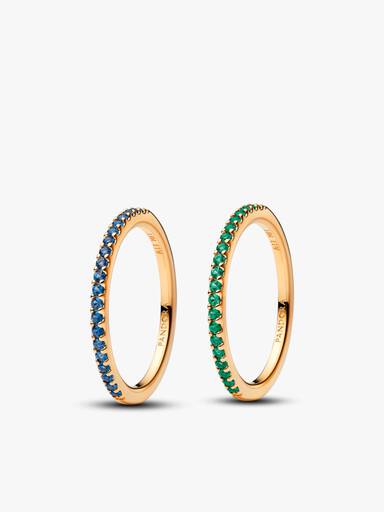 Conjunto de Presente Verde e Azul Brilhantes