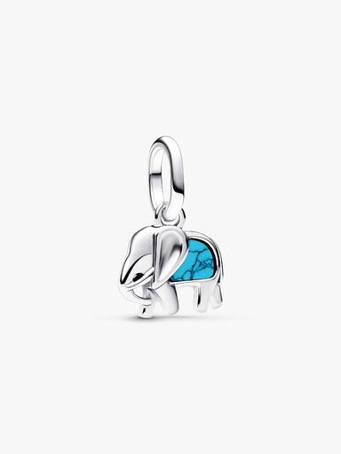 Mini Conta Pendente Elefante Turquesa