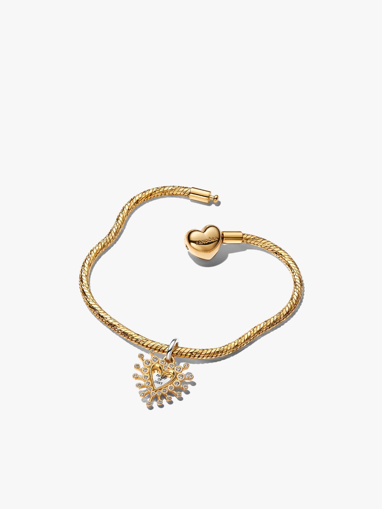 Conjunto de presente Pulseira Coração Radiante