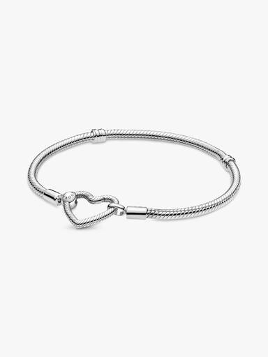 Pulseira Malha Snake Fecho Coração