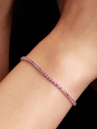 Pulseira de Ténis Pequena Rosa