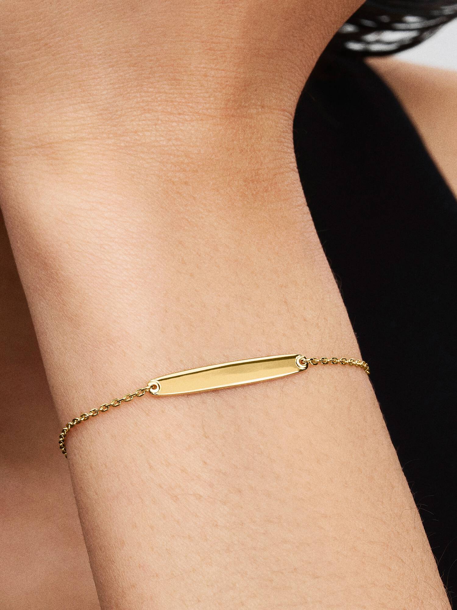 Pulseira de Corrente com Barra Gravável