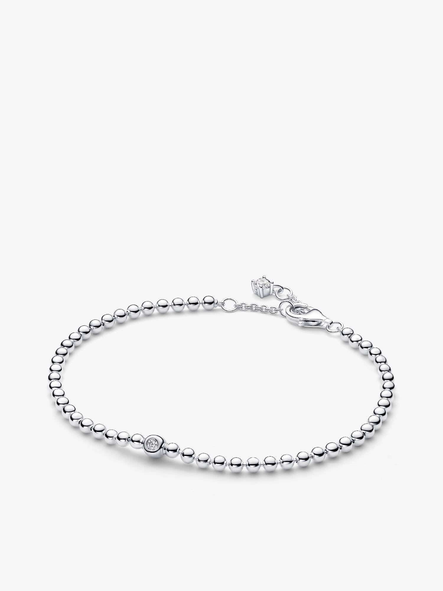 Pulseira de Esferas e Pedra Cintilante