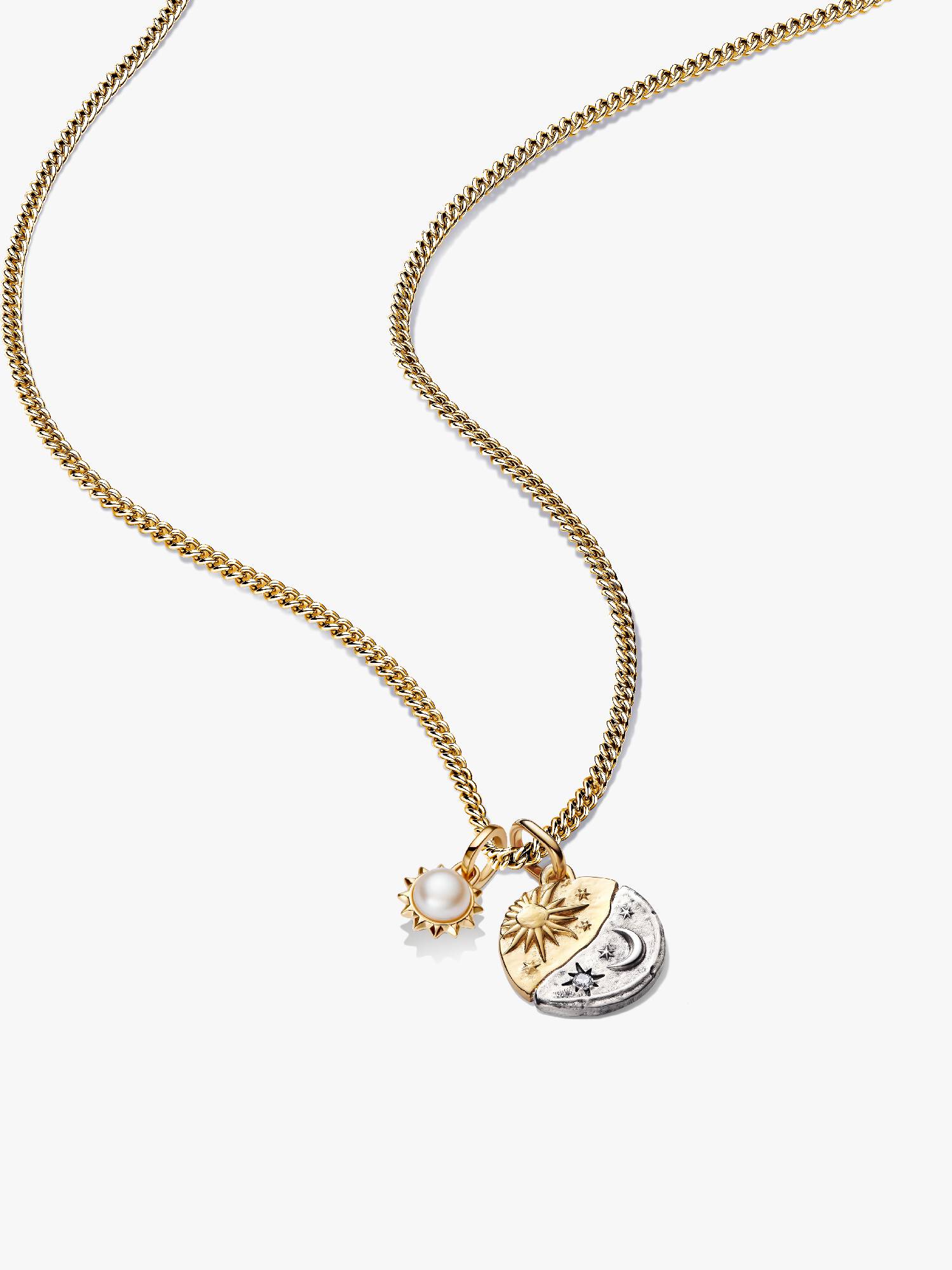 Conjunto de Presente Colar Talismã Sol e Lua