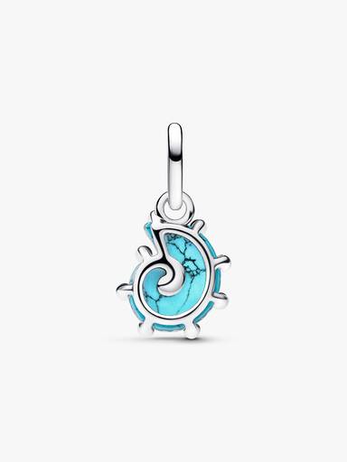 Conta Pendente Caracol Marinho Vidro Murano Azul