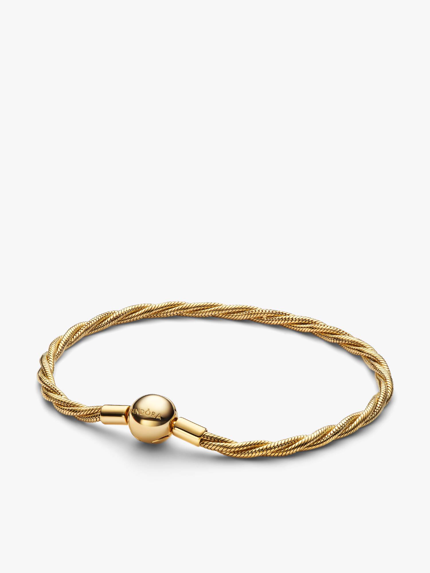 Pulseira de Malha Snake Torcida Fecho Redondo Pandora