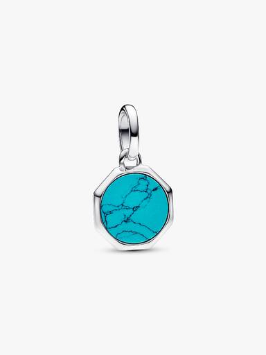 Mini Medalhão Turquesa Gravável