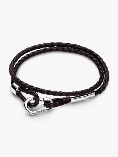 Pulseira dupla de couro Pandora Moments