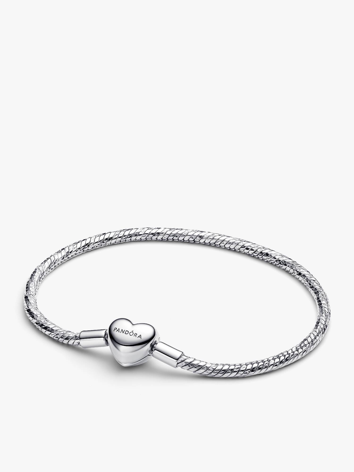Pulseira Malha Snake Facetada Fecho Coração