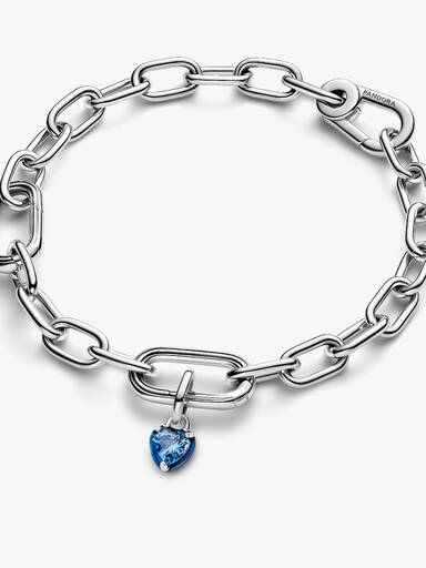 Mini-Conta Pendente Coração Chakra Azul Pandora ME
