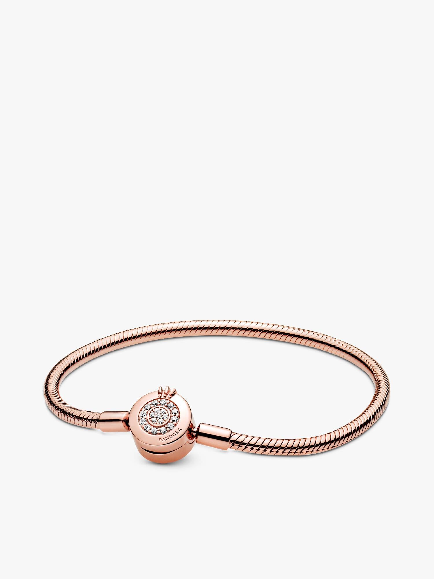 Pulseira Malha Snake "O" Coroado Brilhante