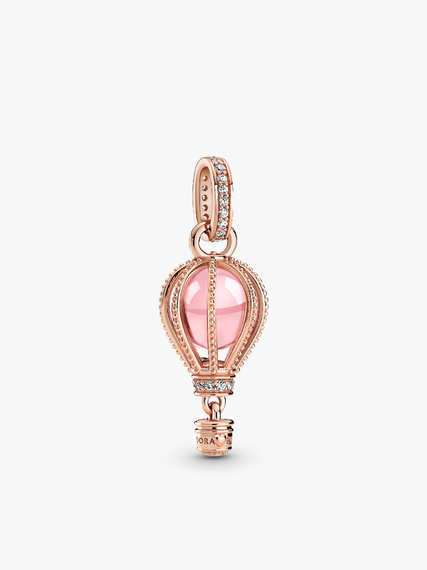 Conta Pendente Balão de Ar Quente Rosa Cintilante