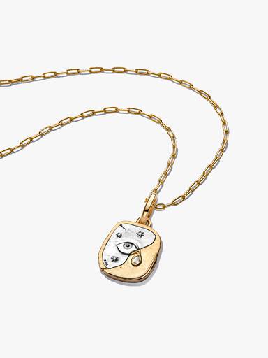 Conjunto de Presente Colar Medalhão Olho