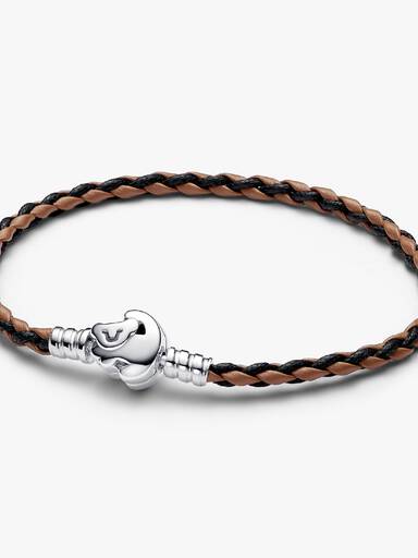 Pulseira em couro com fecho Pandora Moments Disney O Rei Leão