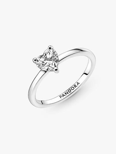 Anel Sparkling Heart Solitaire