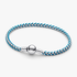 Pulseira de Corrente de Caixa com Cordão Azul Pulseira de Corrente de Caixa com Cordão Azul