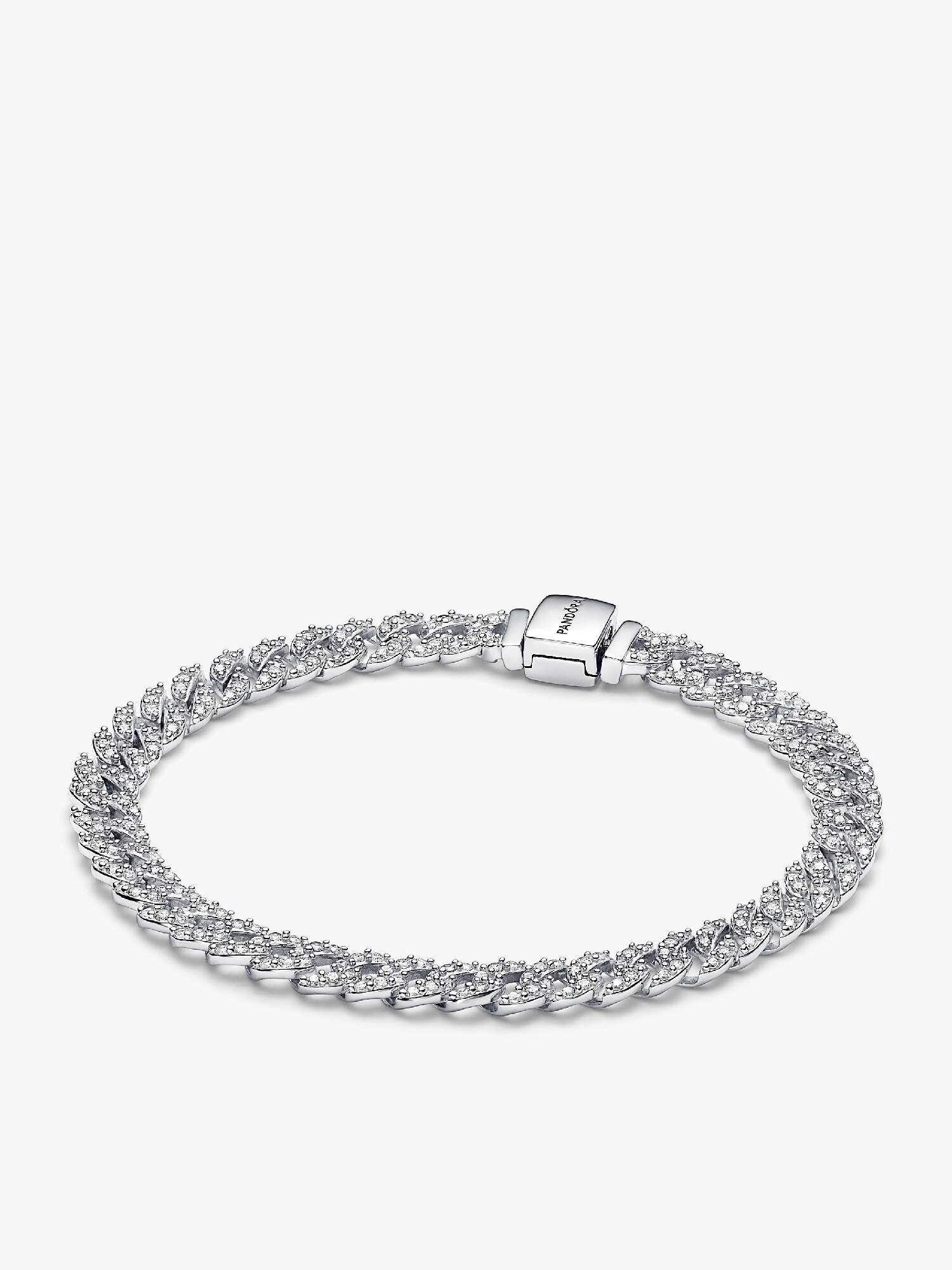 Pulseira de Corrente Cubana Pavé Pandora Timeless