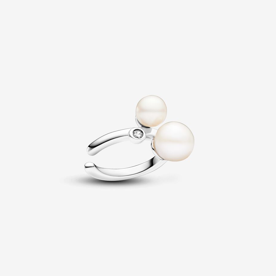 Brincos Ear Cuff Duo Treated Freshwater Cultured Pearls image number 0