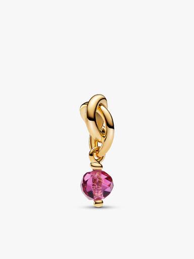 Gift Set Colar e Conta Círculo da Eternidade Facetado Rosa