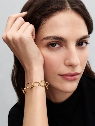 Pulseira de Elos com Forma Orgânica