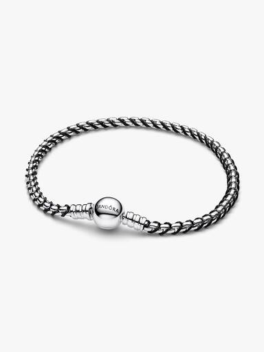 Pulseira de Corrente Caixa Cordão Preto