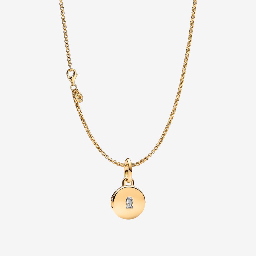 Gold Love Locket Necklace Gift Set image number 0