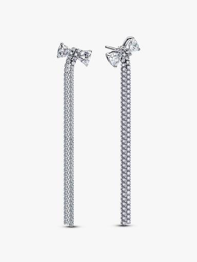 Brincos Pendentes Laço Pavé