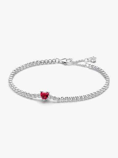 Pulseira de malha Coração Brilhante