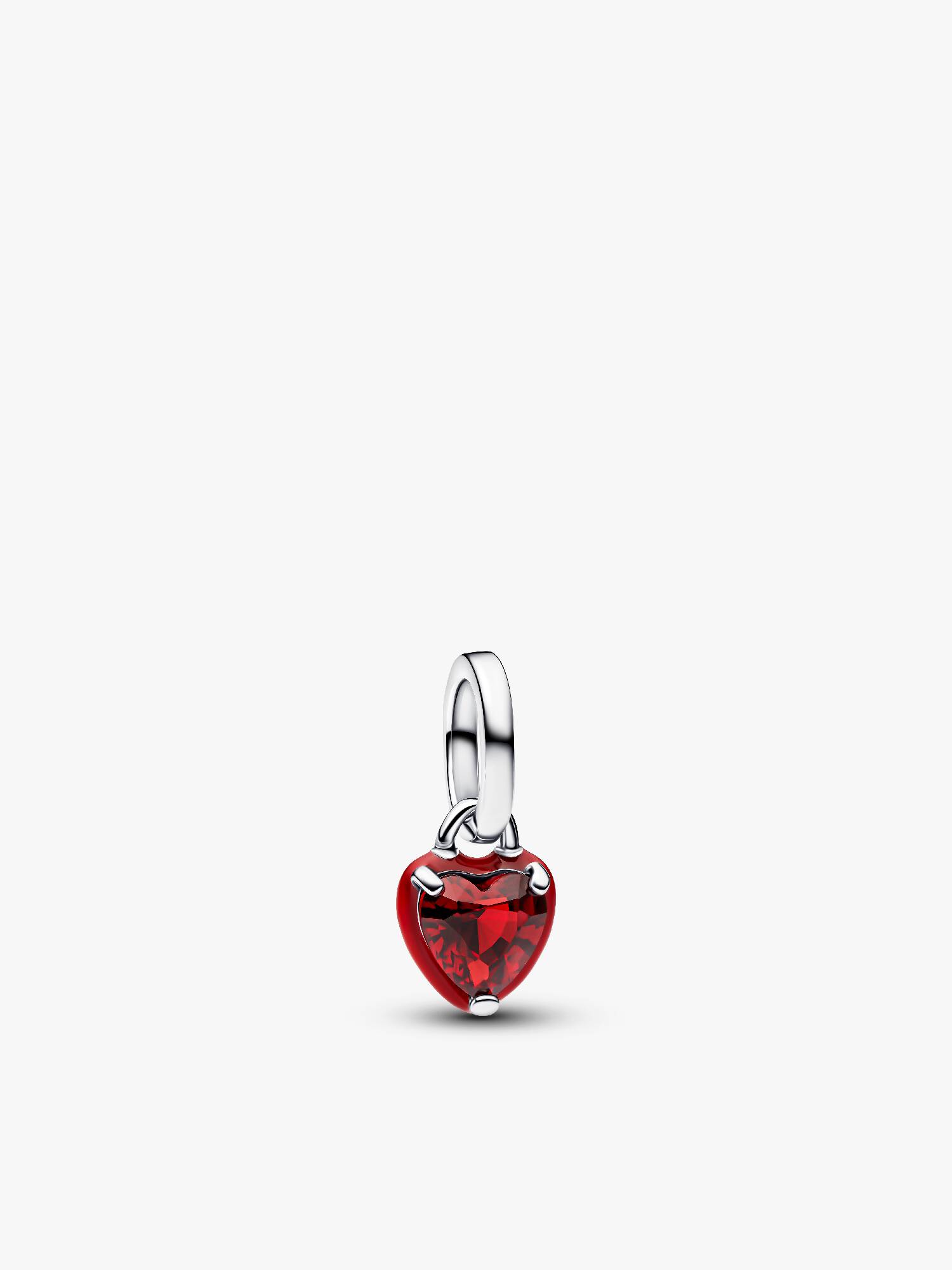Mini-conta Pendente Coração Chakra Vermelho
