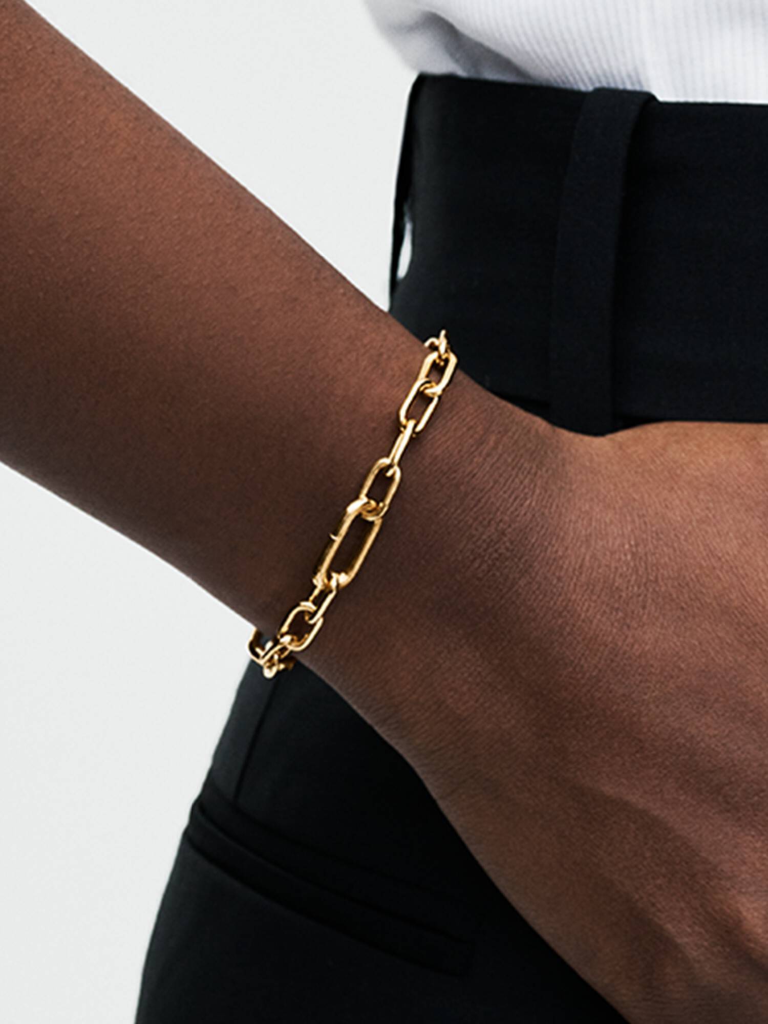 Pulseira de Corrente de Elos Pequenos