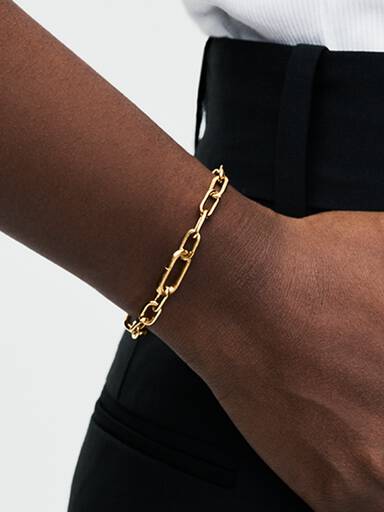 Pulseira de Corrente de Elos Pequenos