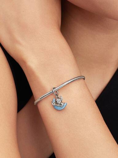 Conta Pendente Lua Brilha no Escuro Stitch Disney