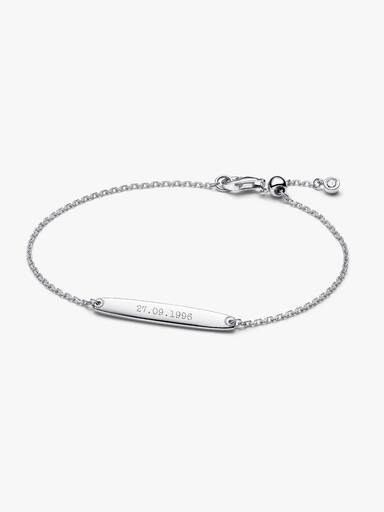 Pulseira de Corrente com Barra Gravável