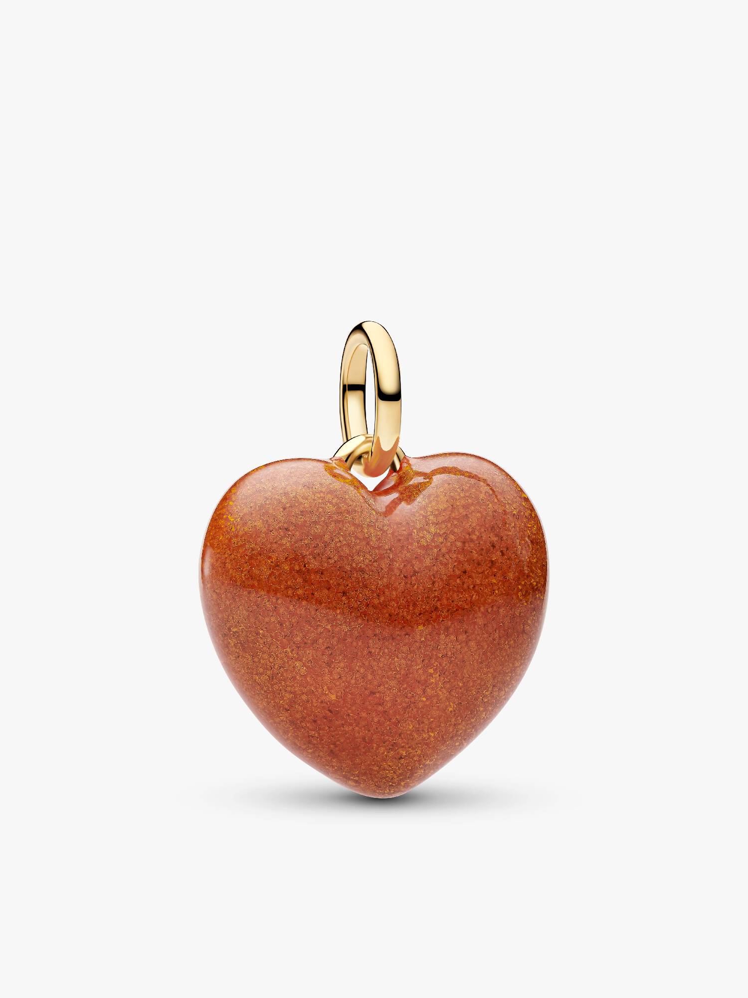 Conta Pendente Coração Insuflado Laranja