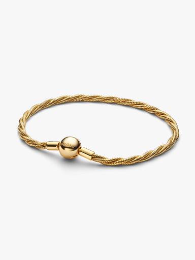 Pulseira de Malha Snake Torcida Fecho Redondo Pandora