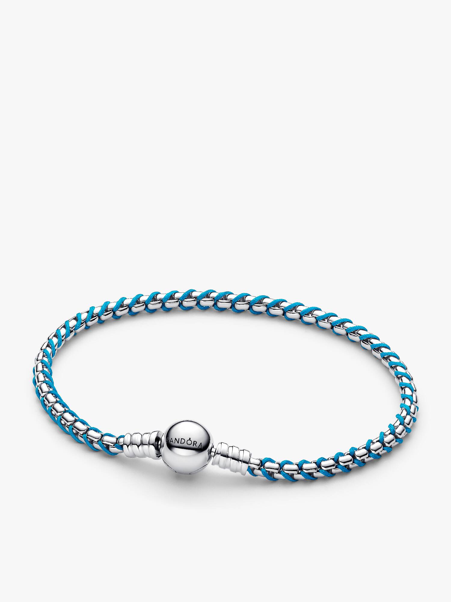 Pulseira de Corrente de Caixa com Cordão Azul