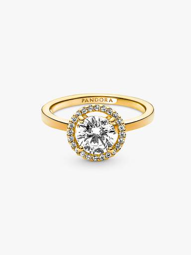 Anel Sparkling Round Halo