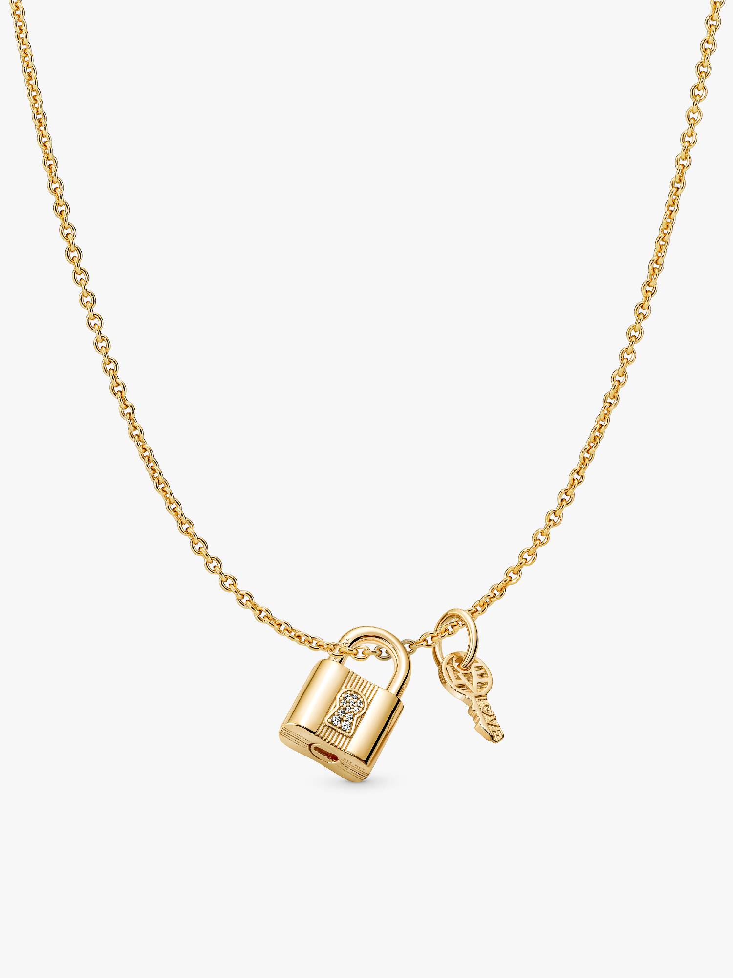 Conjunto Colar e Conta Pendente Cadeado & Chave