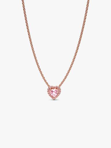 Colar Coração Rosa
