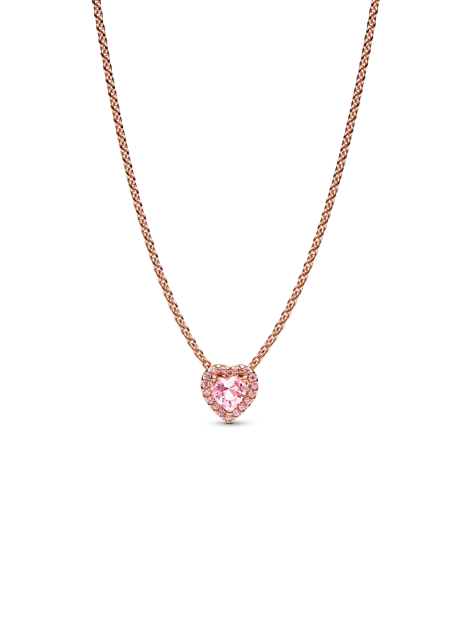 Colar Coração Rosa