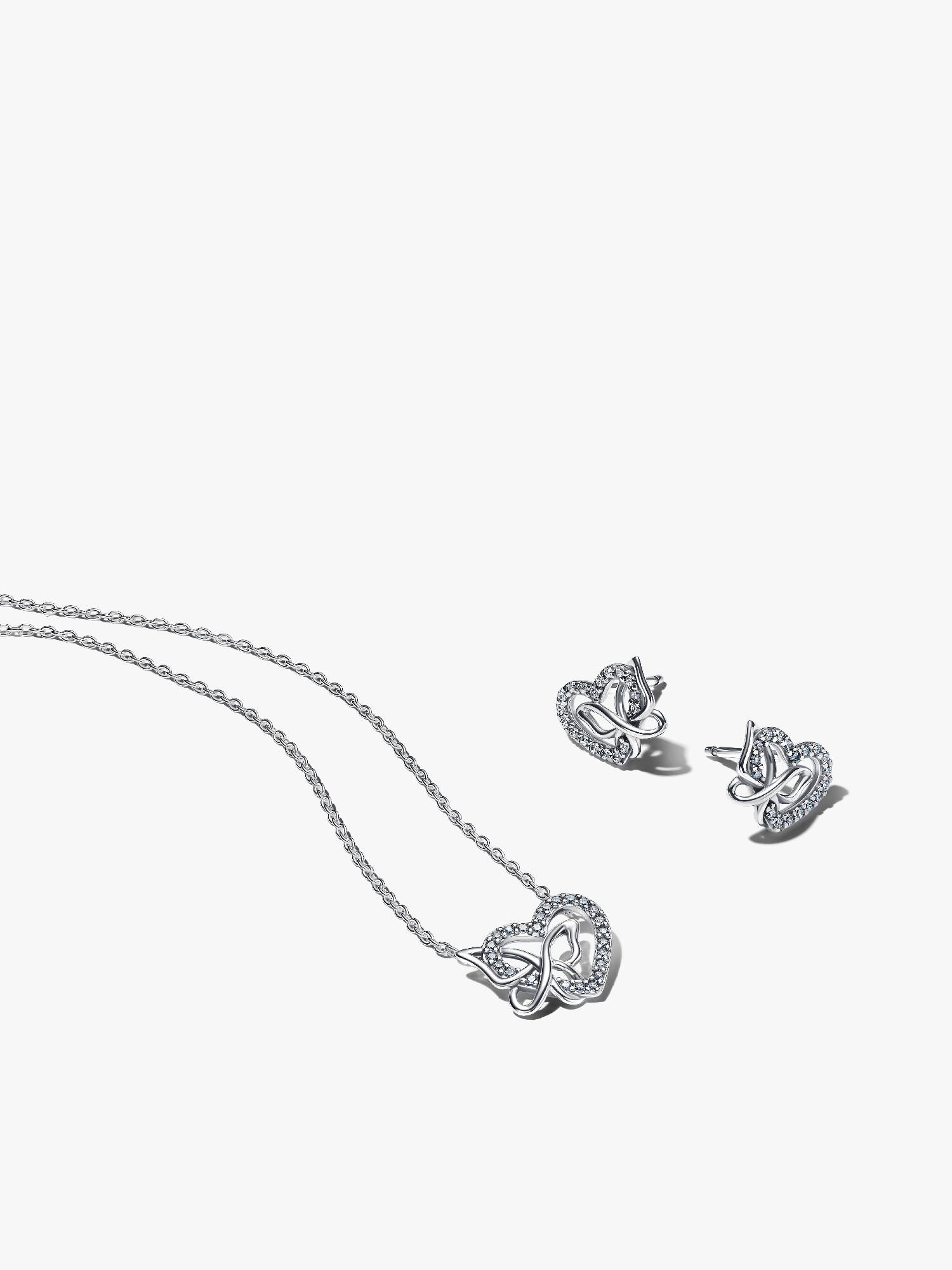 Gift Set Coração Entrelaçado e Borboleta Pandora Moments