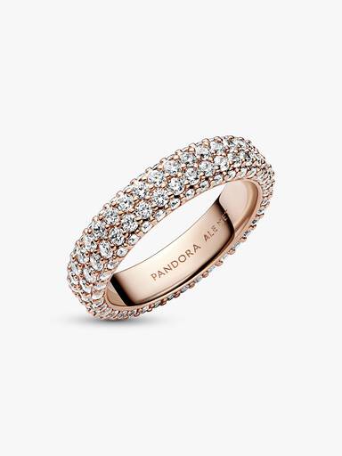 Anel Pandora Timeless Pavé duplo