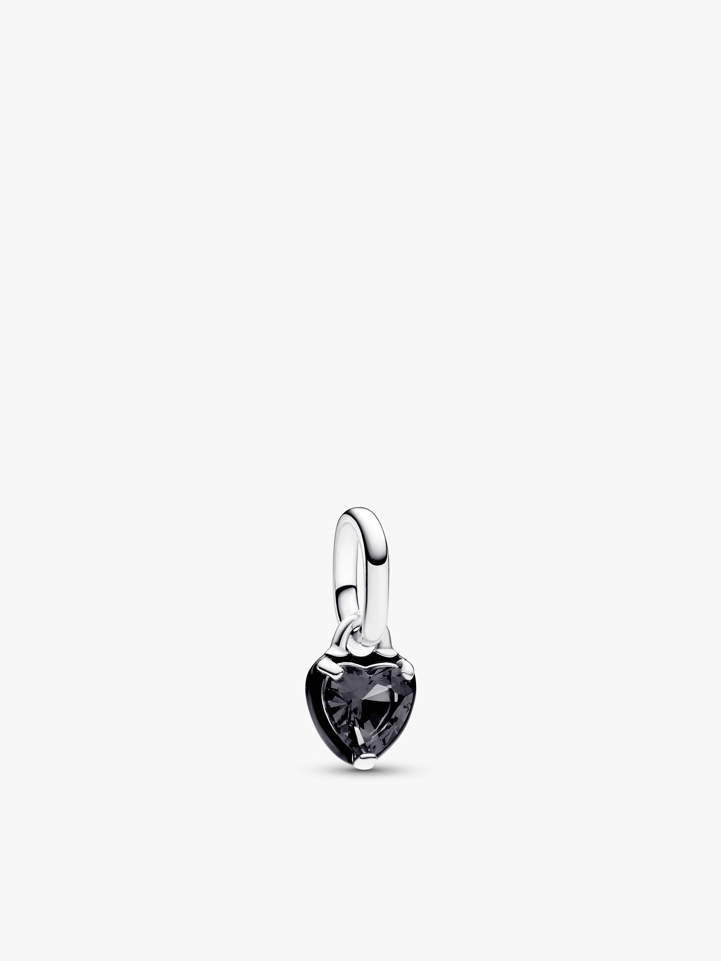 Mini-Conta Pendente Coração Chakra Preto Pandora ME