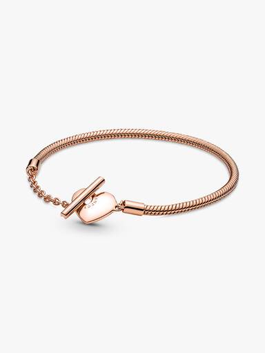 Pulseira com fecho com coração em T