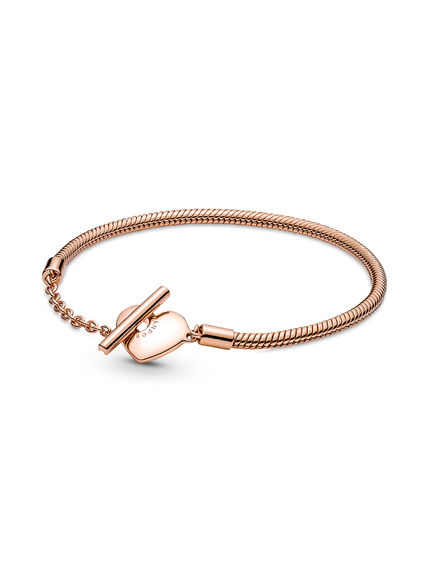 Pulseira com fecho com coração em T