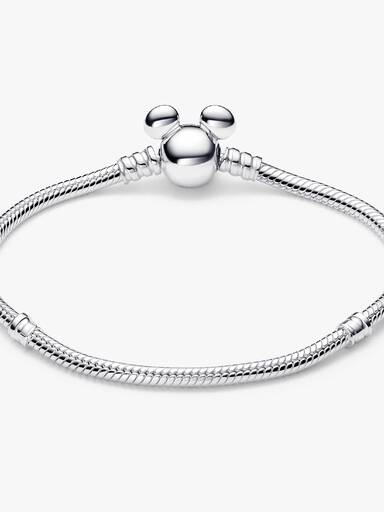 Pulseira Malha Snake Fecho Moments Mickey Disney